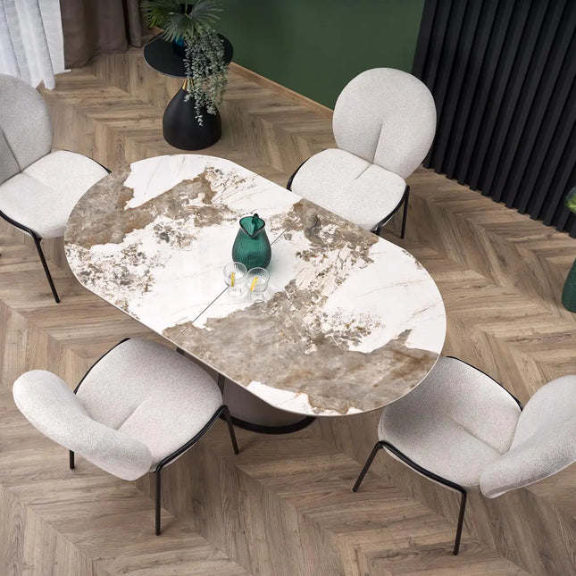  Robin jatkettava ruokapöytä keraamisella kannella Ruokapöytä ec8633-2.myshopify.com keittiön sisustus, Ruokapöydät