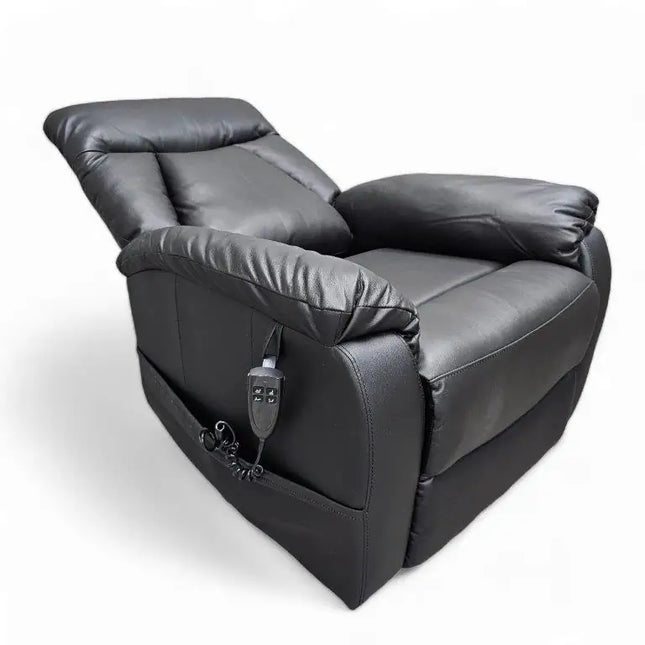  Sampo nostoavusteinen recliner musta nahka recliner tuoli ec8633-2.myshopify.com Huonekalut heti kotiisi, Nahka, nojatuolit, olohuone