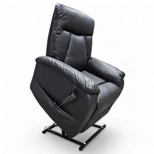  Sampo nostoavusteinen recliner musta nahka recliner tuoli ec8633-2.myshopify.com Huonekalut heti kotiisi, Nahka, nojatuolit, olohuone