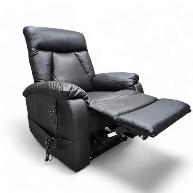  Sampo nostoavusteinen recliner musta nahka recliner tuoli ec8633-2.myshopify.com Huonekalut heti kotiisi, Nahka, nojatuolit, olohuone