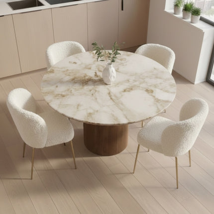 Sevilla ruokailuryhmä - pöytä + 4 Teddy tuolia