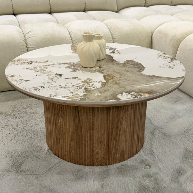 Sevilla sohvapöytä Ø80 keraamisella kannella