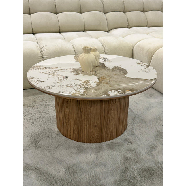 Журнальный стол Sevilla Ø80 с керамической крышкой