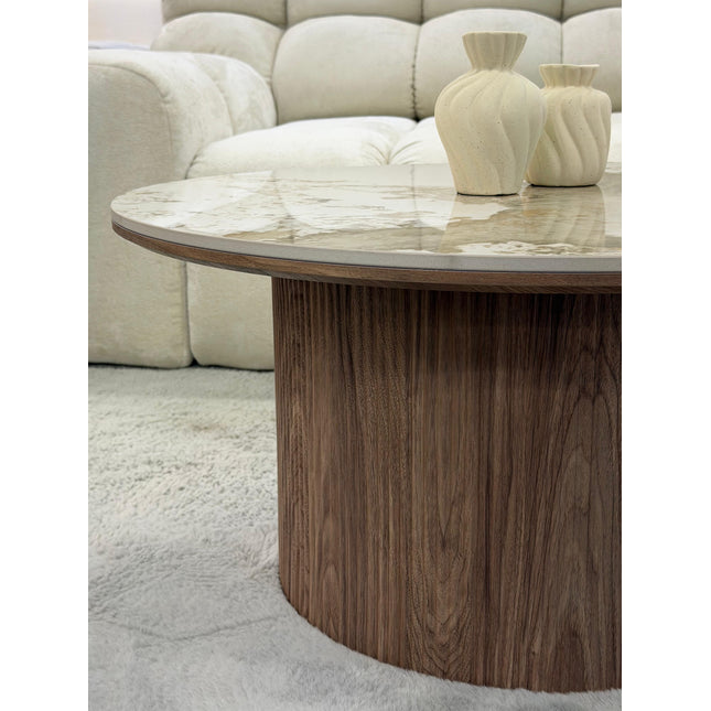 Журнальный стол Sevilla Ø80 с керамической крышкой