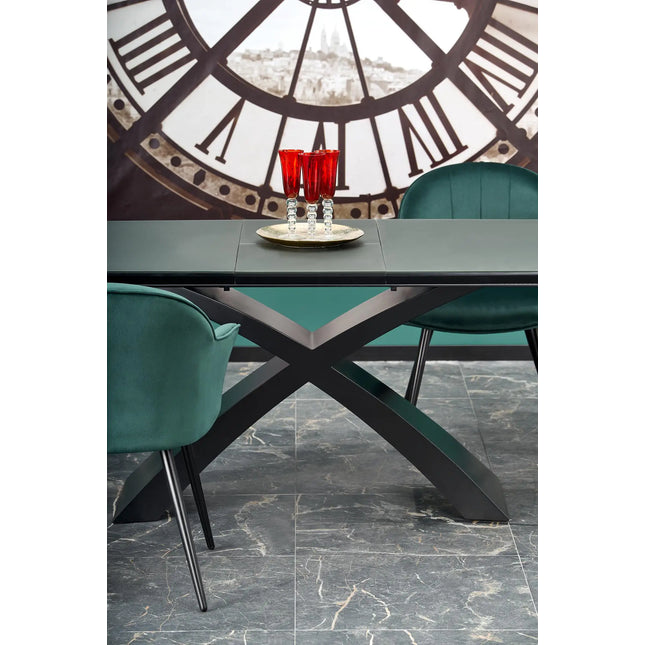  Silvest jatkettava ruokapöytä musta 180-220x89 cm Ruokapöytä ec8633-2.myshopify.com keittiön kalusteet, keittiön sisustus, Ruokapöydät