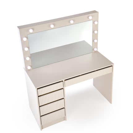 Stella Meikkipöytä Valoilla beige 120 cm