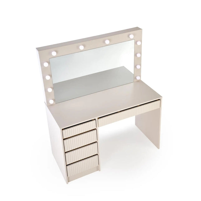  Stella Meikkipöytä Valoilla beige 120 cm Meikkipöytä ec8633-2.myshopify.com meikkipöytä, Muut huonekalut ja tuotteet, muut tuotteet