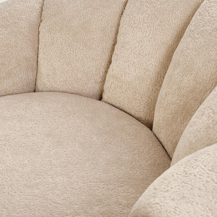 Round lepotuoli beige