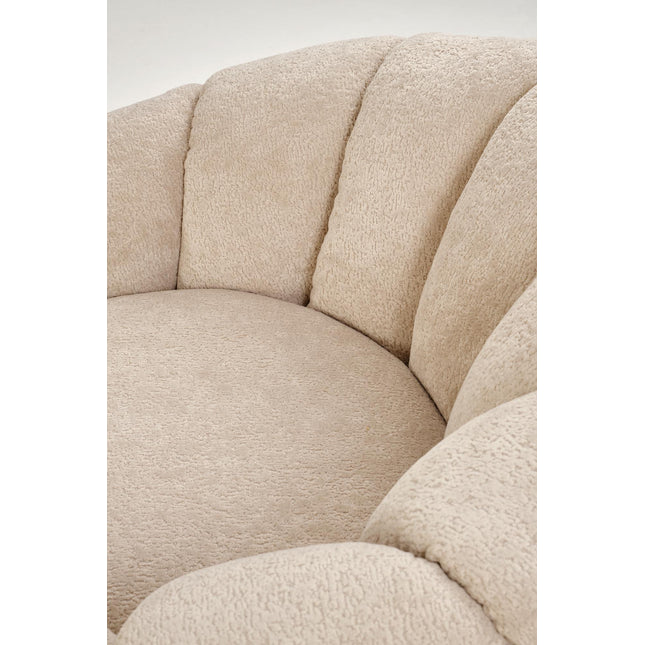 Rund fåtölj beige