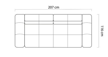 Tollo 3+2+1 -sohvakalusto