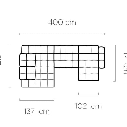 Tollo XL Kulmasohva Sähkösäätöisellä Istuimella