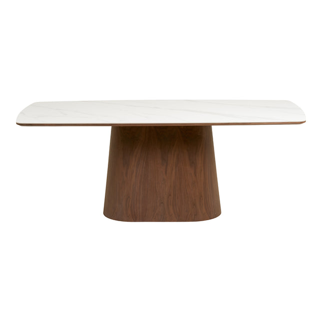 Visby ruokapöytä 90x200 keraamisella kannella - pähkinä