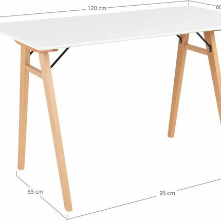  Vojens Työpöytä Valkoinen Työpöytä ec8633-2.myshopify.com Muut huonekalut ja tuotteet, muut tuotteet, Työpöytä