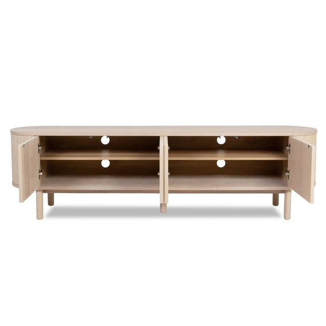 Aava TV‑taso 200 cm valkotammi - KalusteDuoHuonekaluliikeTV - taso