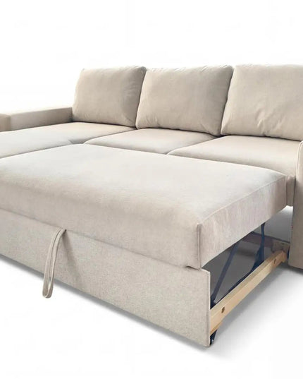 Aava vuodedivaaani beige - pussijousitettu - KalusteDuo_Huonekaluliike_vuodedivaani