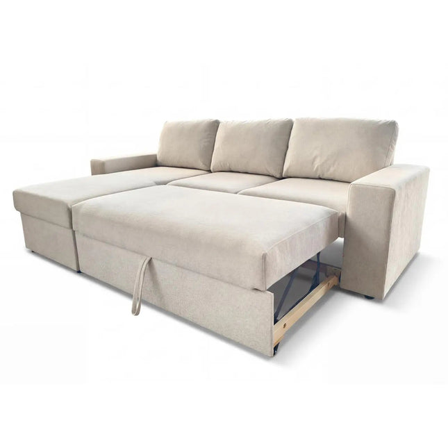 Aava vuodedivaaani beige - pussijousitettu - KalusteDuo_Huonekaluliike_vuodedivaani