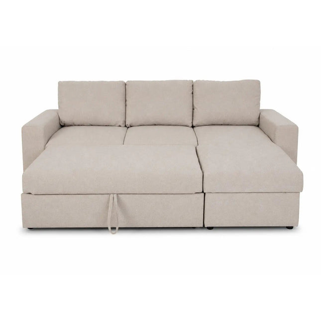 Aava vuodedivaaani Beige - pussijousitettu - KalusteDuo_Huonekaluliike_vuodedivaani