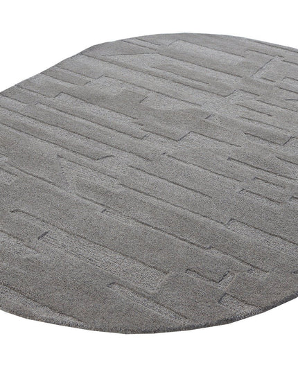 Adria soikea villamatto 200x290 cm – kohokuvioitu geometrinen design - #KalusteDuo_#Huonekaluliike_Matto
