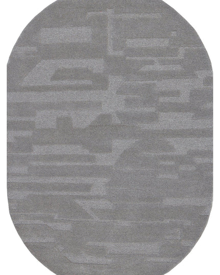 Adria soikea villamatto 200x290 cm – kohokuvioitu geometrinen design - #KalusteDuo_#Huonekaluliike_Matto