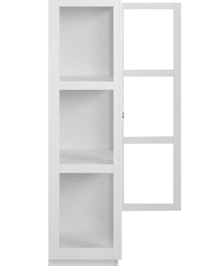 ARLA – valkoinen vitriinikaappi 100×40×150 cm - KalusteDuo_Huonekaluliike_Vitriini