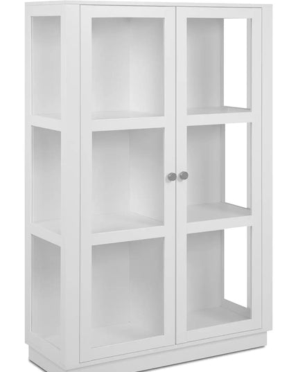 ARLA – valkoinen vitriinikaappi 100×40×150 cm - KalusteDuo_Huonekaluliike_Vitriini