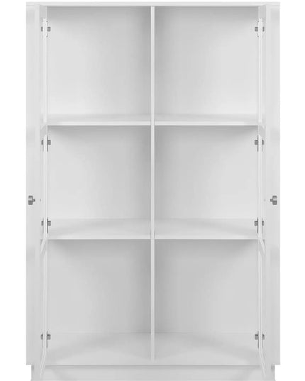 ARLA – valkoinen vitriinikaappi 100×40×150 cm - KalusteDuo_Huonekaluliike_Vitriini
