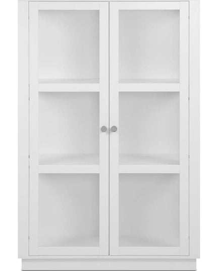 ARLA – valkoinen vitriinikaappi 100×40×150 cm - KalusteDuo_Huonekaluliike_Vitriini
