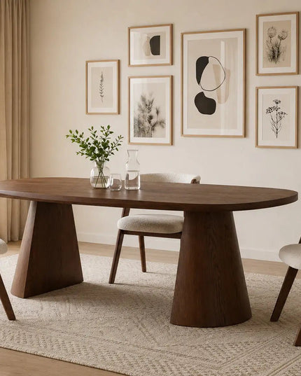 Aro ruokapöytä 200x100 cm – laadukas tummanruskea designpöytä - KalusteDuo_Huonekaluliike_ruokapöydät