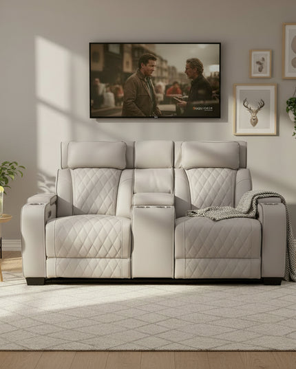 Aureo Cinema 2 istuttava – premium kotiteatterisohva aidolla nahalla - KalusteDuo_Huonekaluliike_recliner sohva