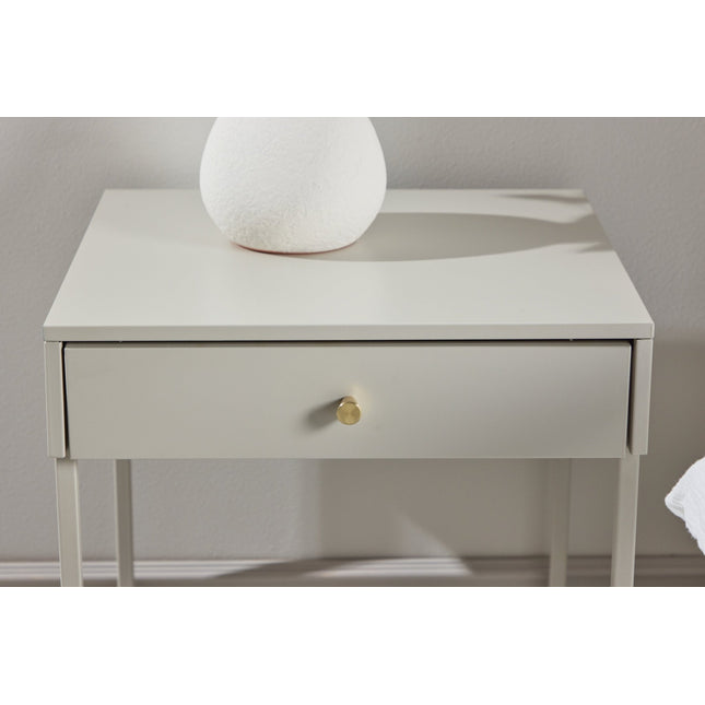 Bakal - yöpöytä - beige - KalusteDuo_Huonekaluliike_Säilytyskaluste