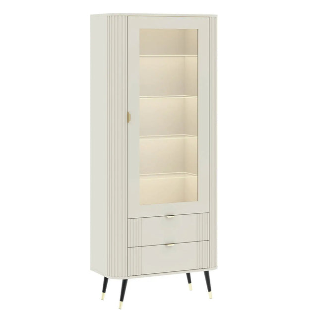 Bastia vitriinikaappi – elegantti lasivitriini - KalusteDuo_Huonekaluliike_Vitriini