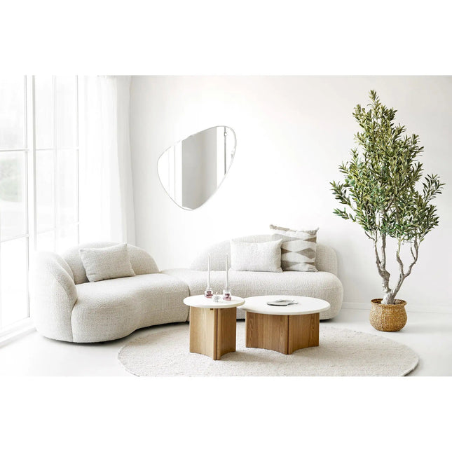 Bela matto, käsin kudottu, beige, ø240 cm - KalusteDuo_Huonekaluliike_matot