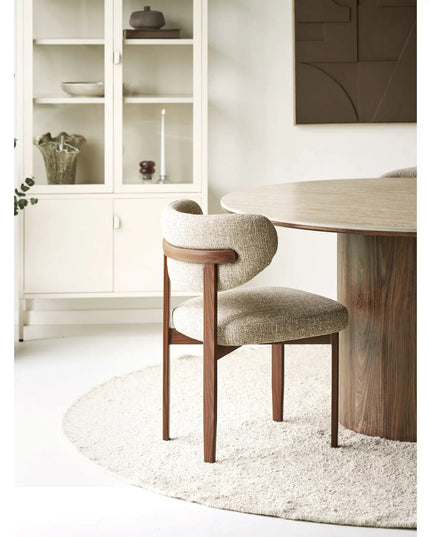 Bela matto, käsin kudottu, beige, ø240 cm - KalusteDuo_Huonekaluliike_matot