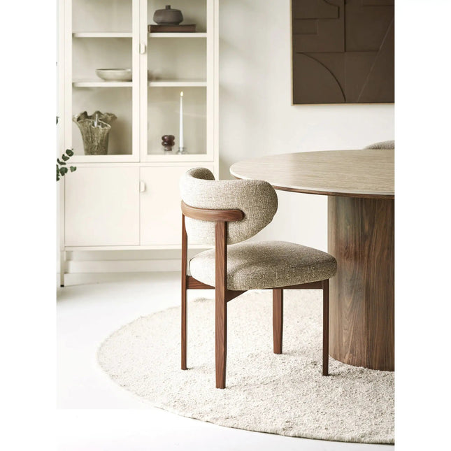 Bela matto, käsin kudottu, beige, ø240 cm - KalusteDuo_Huonekaluliike_matot