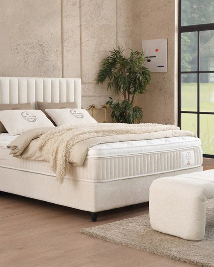 Bellezza jenkkisänky 140×200 cm - vaalea beige - KalusteDuo_Huonekaluliike_Jenkkisänky