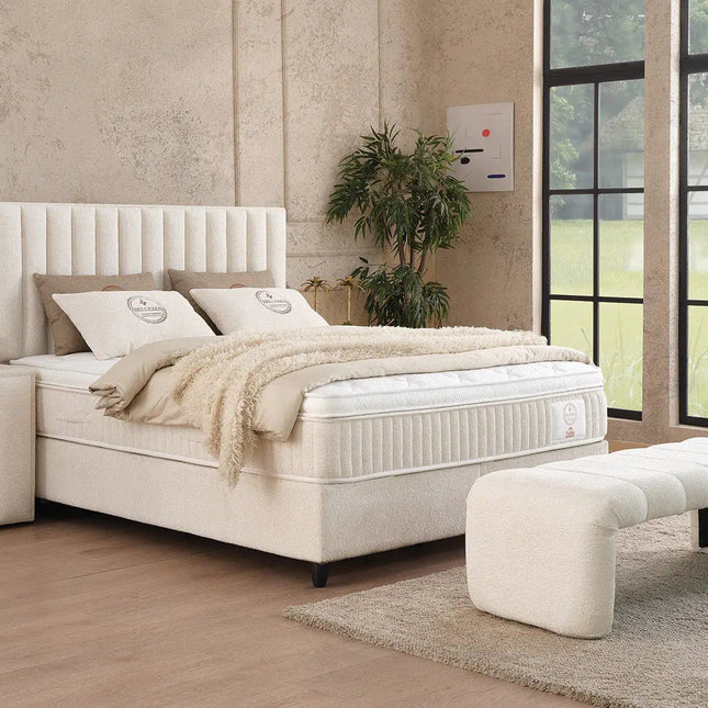 Bellezza jenkkisänky 140×200 cm - vaalea beige - KalusteDuo_Huonekaluliike_Jenkkisänky