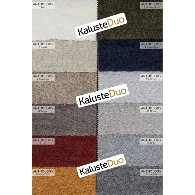 Besso XL 3 istuttava - kaareva sohva teddy kankaalla - KalusteDuo_Huonekaluliike_Sohva