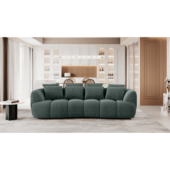 Besso XL 3 istuttava - kaareva sohva Eden kankaalla - KalusteDuo_Huonekaluliike_Sohva