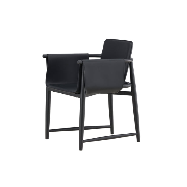Bjäre nojatuoli 60x61x78 cm - metallirunko / musta PU - KalusteDuo_Huonekaluliike_Tuoli