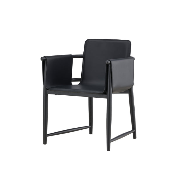 Bjäre nojatuoli 60x61x78 cm - metallirunko / musta PU - KalusteDuo_Huonekaluliike_Tuoli