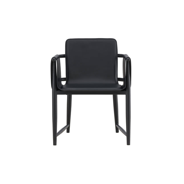 Bjäre nojatuoli 60x61x78 cm - metallirunko / musta PU - KalusteDuo_Huonekaluliike_Tuoli