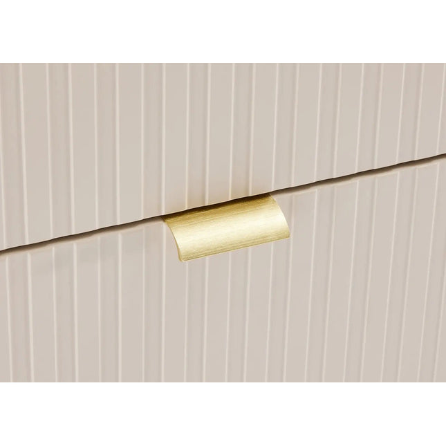 Björk lipasto 154 cm – beige, kultaiset vetimet - KalusteDuo_Huonekaluliike_lipasto