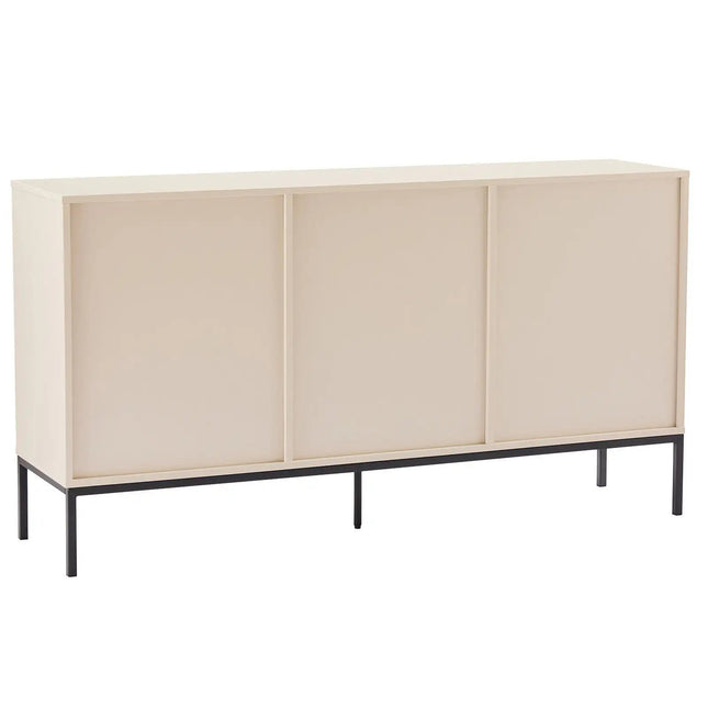 Björk lipasto 154 cm – beige, kultaiset vetimet - KalusteDuo_Huonekaluliike_lipasto