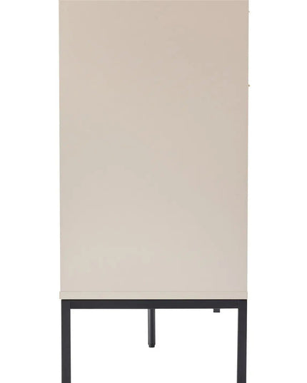 Björk lipasto 154 cm – beige, kultaiset vetimet - KalusteDuo_Huonekaluliike_lipasto