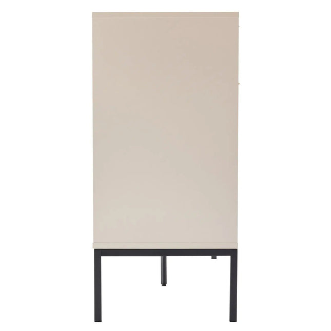 Björk lipasto 154 cm – beige, kultaiset vetimet - KalusteDuo_Huonekaluliike_lipasto