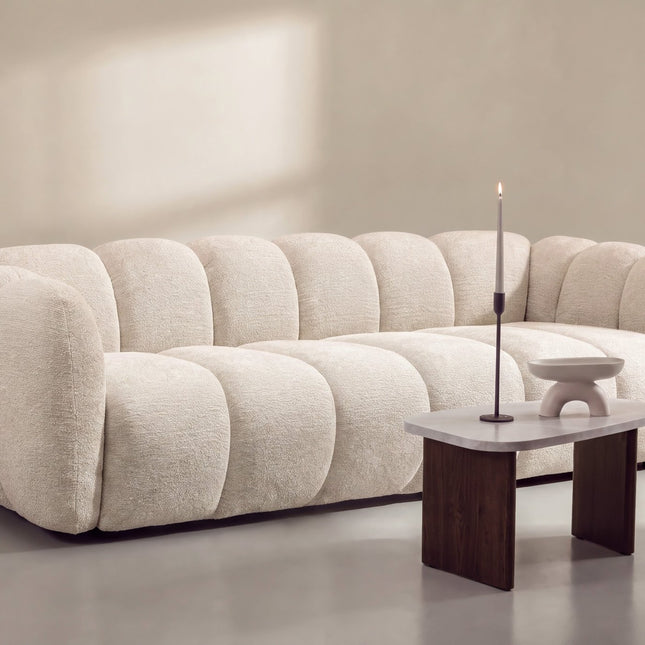 Bobo 3-istuttava sohva - beige bouclé - #KalusteDuo_#Huonekaluliike_Sohva