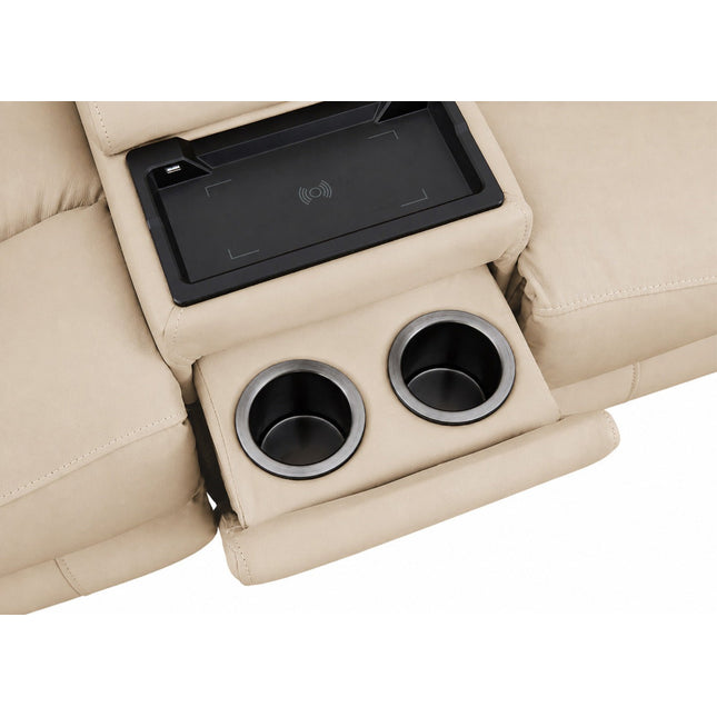 Braxon 2‑istuttava mekanismisohva – beige aito nahka - #KalusteDuo_#Huonekaluliike_2-istuttava sohva