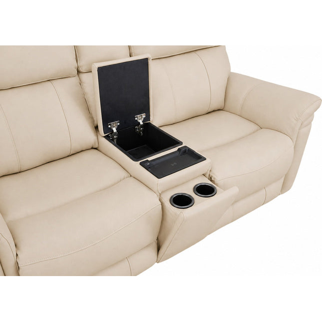 Braxon 2‑istuttava mekanismisohva – beige aito nahka - #KalusteDuo_#Huonekaluliike_2-istuttava sohva