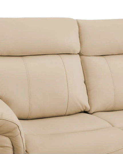 Braxon 3‑istuttava mekanismisohva – beige aito nahka - KalusteDuo_Huonekaluliike_recliner sohva