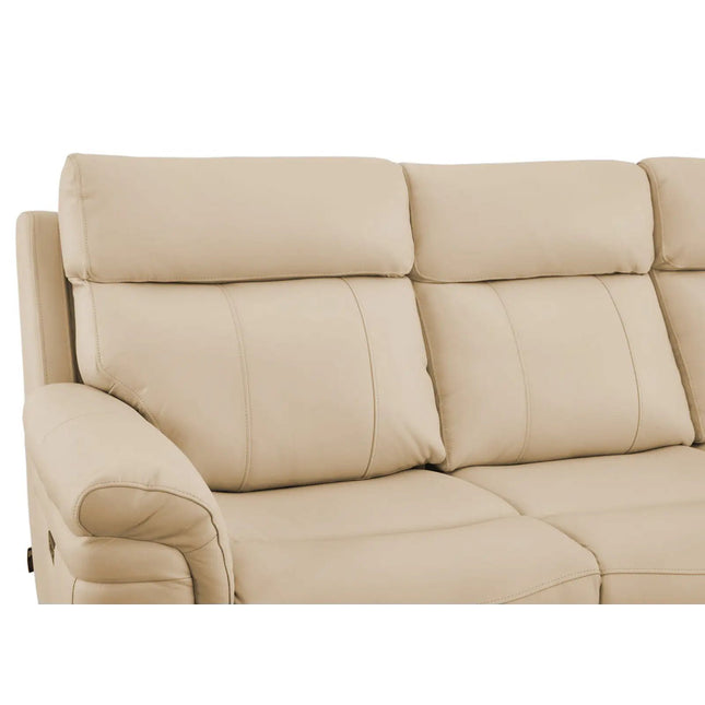 Braxon 3‑istuttava mekanismisohva – beige aito nahka - KalusteDuo_Huonekaluliike_recliner sohva